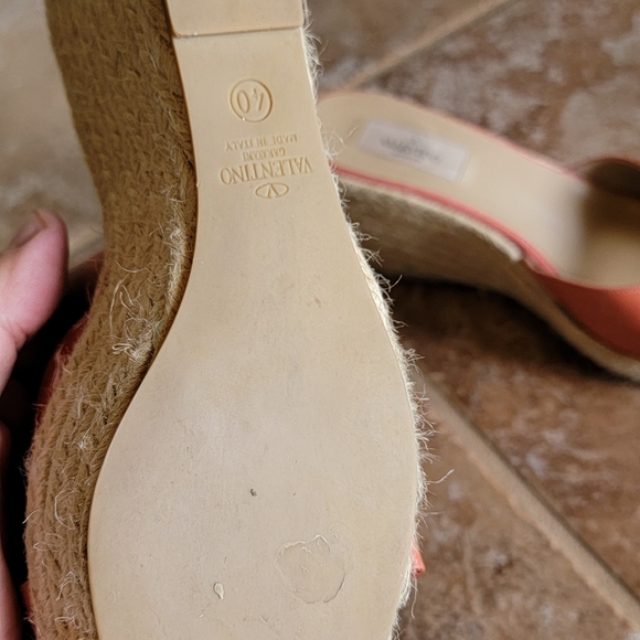 Valentino Mena Bow Espadrille Wedges Pink Shoes Eur. - Picture 8 of 10